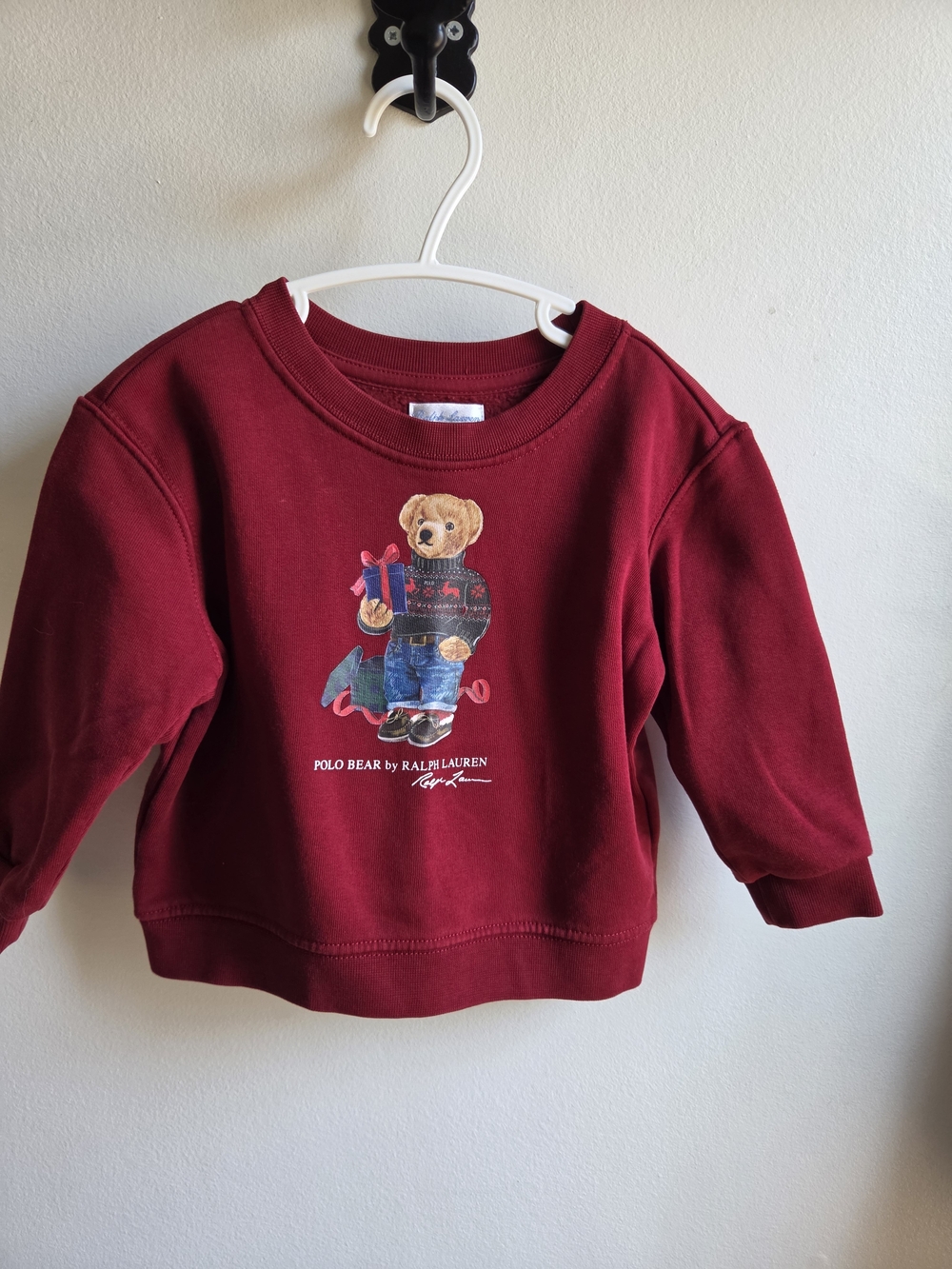 Ralph Lauren Red Fleece Hoodie Sweatshirt